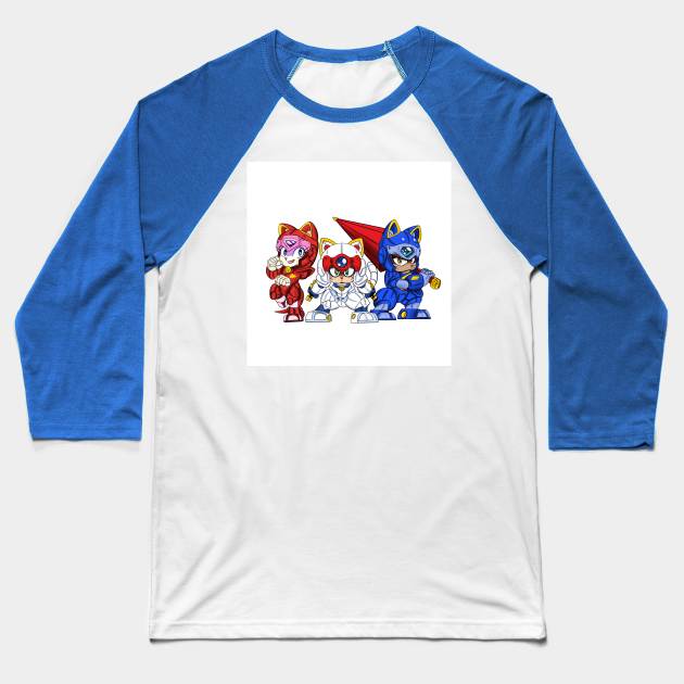 samurai pizza cats ecopop art in japan style wallpaper Baseball T-Shirt by jorge_lebeau